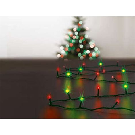 Paris Prix - Guirlande De Noël Lumineuse timer 30m Rouge & Vert