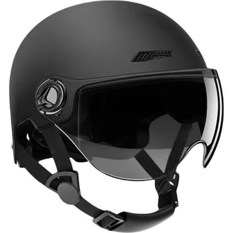 Casque de moto demi-masque vintage de style allemand avec visière, homologué adapté aux voyages et à la randonnée, tailles 55-60 cm (1/3)