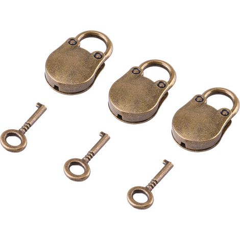 Serrure à Cadenas Vintage Miniature en Alliage pour Valise et Décoration Maison (1/5)