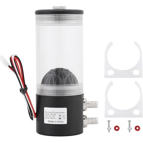 Détails sur 500L/H 10W DC 12V CPU CO2 refroidisseur d'eau de refroidissement pompe réservoir échangeur de chaleur muet (1/5)