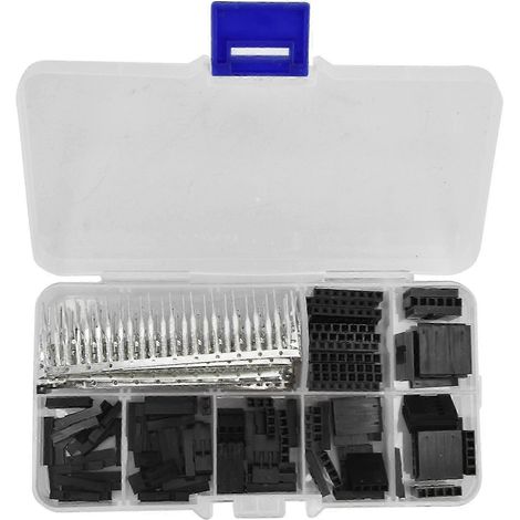 Kit de 310 connecteurs 2,54mm, fils de liaison, barrettes de broches et boîtiers de connecteurs, assortiment complet (1/4)