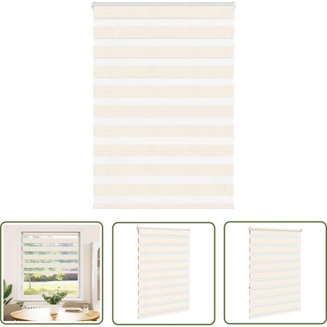 vidaXL Store zèbre beige marbré largeur du tissu 110,9 cm polyester (1/5)