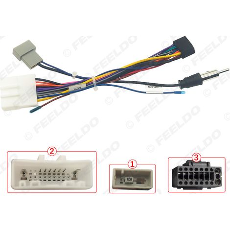 Câble de conversion compatible avec les Subaru Forester 2008-2014 pour système de navigation Android grand écran (connecteur 16 broches).