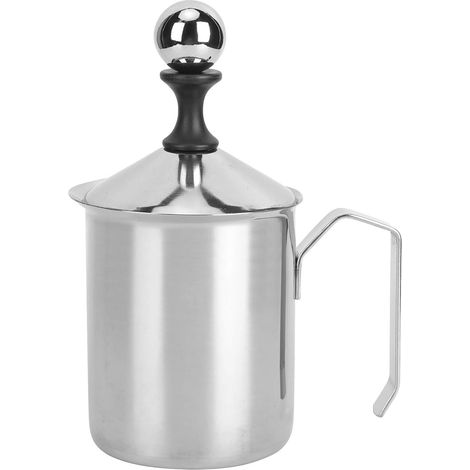 Mousseur à lait en acier inoxydable 304 avec filtre intégré et poignée ergonomique, accessoire pour espresso et boissons chaudes (1/5)