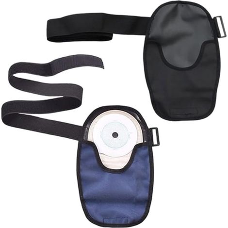 Lot de 2 protège-poches de stomie en tissu Oxford, ceinture de stomie ajustable, housse de poche de fistule (1/5)