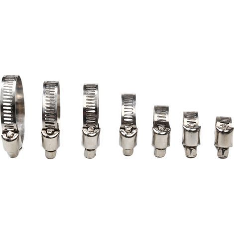 Collier De Serrage, Collier De Serrage Inox, 60 Pièces Collier Serrage Inox, 8-38mm 7 Tailles Différentes, Pour Piscines, Lave Linge, Lave Vaisselle, Conduites D'eau Domestiques (1/4)