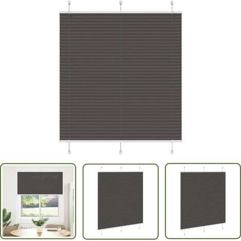 vidaXL Plissee Schwarz 115x100 cm Stoffbreite 114,4 cm Polyester (1/5)