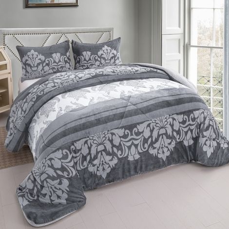 Edredón Invierno Borreguillo Nórdico de Microfibra - 180x240cm con 1 Funda Almohada - 240x260cm con 2 fundas Almohadas- Edredón Extra Suave, Cálido, Gruesa (1/5)