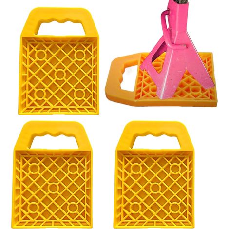 Jack Stabilisateur Campeur Non Glissant Définir Les Plaques Pad Jack RV En PVC 23cm Non Glissant Pour La Stabilisation Des Camping-car, Caravane, Stationnement, Entretien Et Aventures En Plein A (1/5)