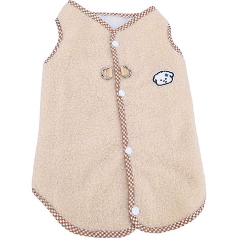 Veste d'hiver pour chien, coupe-vent, douce, confortable, chaude, polaire, pull pour la maison et l'extérieur, kaki XXL (1/5)