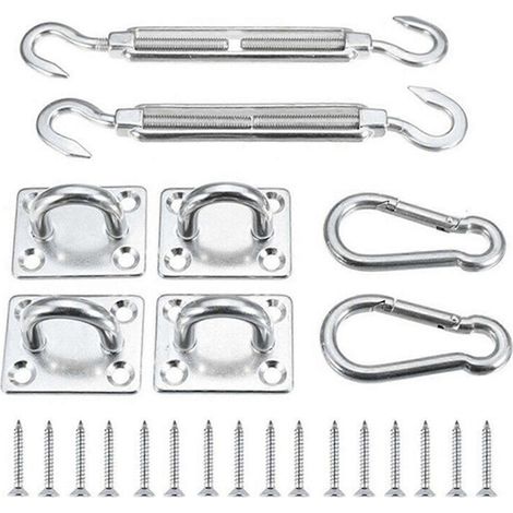 Hochleistungs-Befestigungsset für Sonnensegel, Zubehör für Garten und Terrasse, Montageset für Sonnensegel – 2 Stück