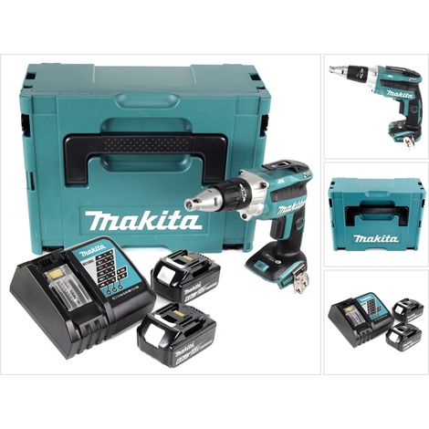 Makita DFS 250 RGJ Akku Trockenbauschrauber 18 V Brushless + 2x Akku 6,0 Ah + Ladegerät + Makpac (1/5)