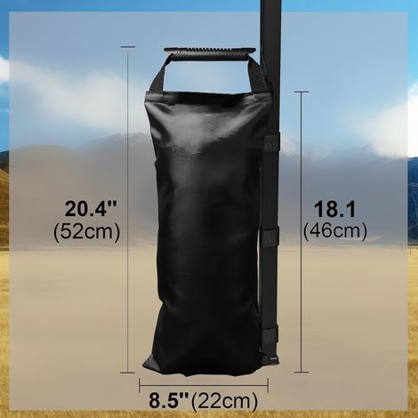 4er-Set (schwarz mit Griff) 112 lbs Sonnenschutz, Sandsäcke, Markisengewichte, Ballastsäcke, Outdoor-Zelt, Werbezelt, Sonnenschutz, winddichter Sandsack, Markisenzelttasche (1/5)
