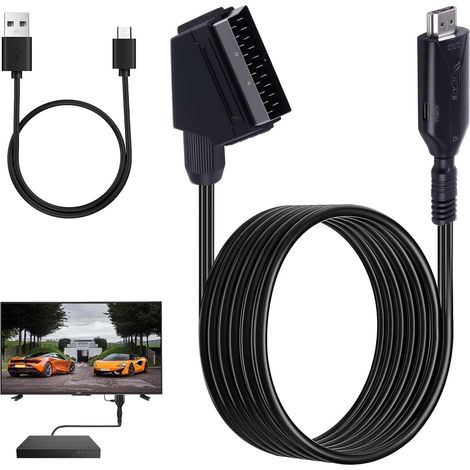 Convertisseur Péritel vers HDMI Câble, Adaptateur Peritel Scart vers HDMI (1/5)