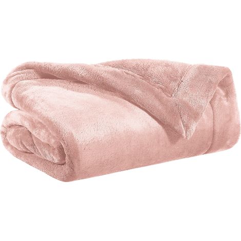 VIVARAISE - Plaid Vivaraise Tender en polyester - 150 x 200 cm, couleur Aubépine