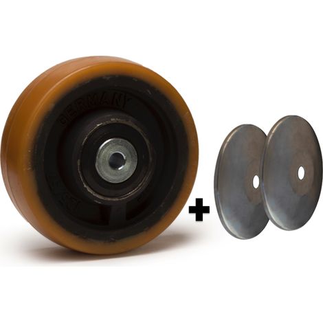 Roue VULKOLLAN® jante fonte 150 x 50 alésage 12 longueur de moyeu 65 mm