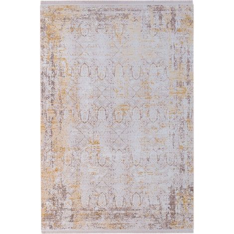Tapis oriental tissé Gandom  - 150x100cm, Rectangular - 100% Acrylique - Tissé - Or