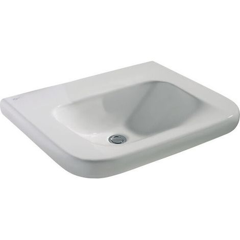 Lavabo CONTOUR 21 accessible en fauteuil roulant, 600 x 555 x 175 mm sans trou pour robinet et trop-plein blanc IDEAL STANDARD