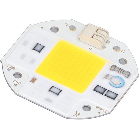 LED COB (perle de lampe), puce LED haute performance, source lumineuse COB brillante, sans pilote, pour éclairage DIY, 110 V, 50 W, blanc chaud (2800 K–3500 K) (1/5)