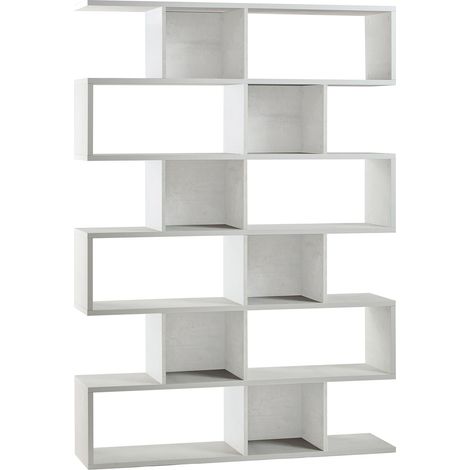 Libreria Modulare 6 Ripiani 150x215x38 cm Ossido Bianco (1/3)