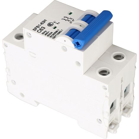 Disjoncteur miniature bipolaire en boîtier PC ignifugé pour disjoncteur CA 400 V destiné aux bâtiments commerciaux (1/5)