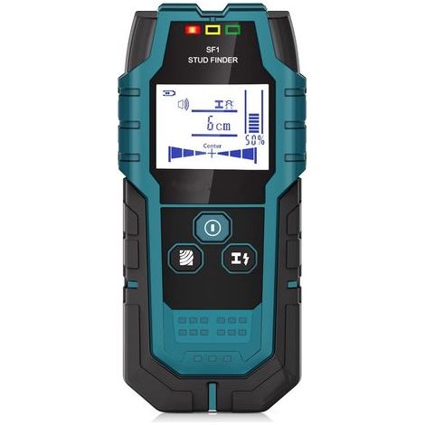Détecteur de matériaux numérique SF1 4 en 1 : scanner mural, détecteur de métaux pour bois, métal et lignes électriques, détecteur de montants, localisateur, avec écran LCD. (1/5)