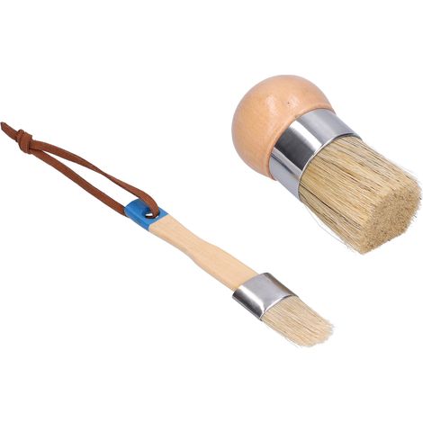 2PCS 2in 1.1in Paint Brush for Furniture Wall Painting Projects Coating DIY Arts Supplies