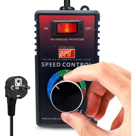220 V, 15 A, 4000 W Drehzahlregler, Motorspannungsregler, Lüfterdrehzahlregler, Motordrehzahlregler, 10 A Drehzahlregler für Winkelschleifer (1/5)