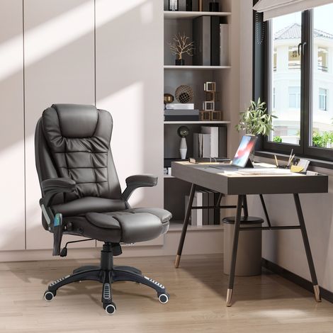 Massierender Bürostuhl mit 6 Vibrationspunkten, Heizung, schwarz HAVRYA (1/4)