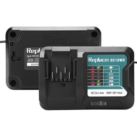 1 pc Chargeur de Rechange pour Batterie Chargeur Rapide avec écran LED 10,8 V 12 V DC10WD DC10SB DC10WC BL1015 (Prise européenne) (1/5)