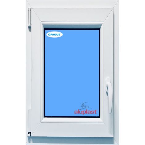 Eco-Blu – Fenêtre PVC H1000 mm X L500 mm – Oscillo-battante tirant gauche – Verre dépoli – Isolation thermique Uw 1,59 W/m²k