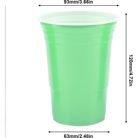 Jeu de Beer Pong, ensemble de jeu à boire Beer Pong, gobelets Beer Pong - 25 gobelets (verts) (1/5)
