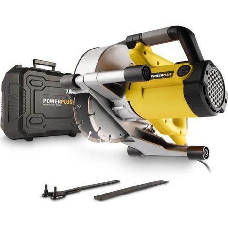 PowerPlus POWX0650 Wandrillenmaschine – 1800W, Schnitt 14–44 mm, Tiefe 45 mm und Diamantklingen
