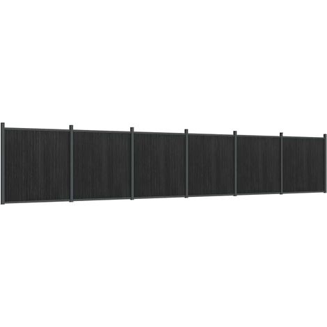 Maison Exclusive - Zaunelement Grau 1045x186 cm WPC