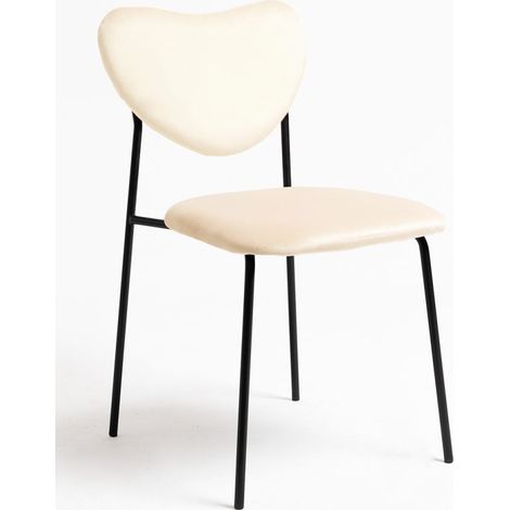Sillas Comedor - Silla Cora Black Terciopelo - Beige (1/5)