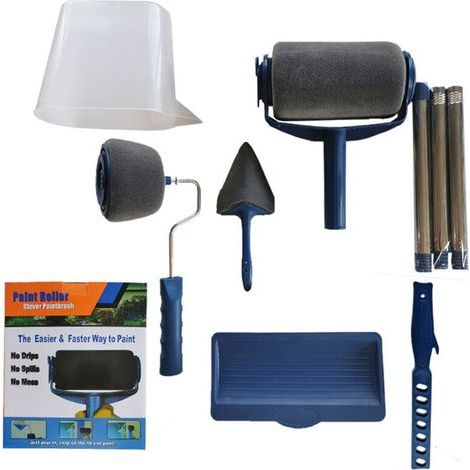 Kit de rouleau à peinture Paint Runner Pro Renovator 6 pièces avec réservoir, kit de rouleau à peinture résistant aux taches (1/4)