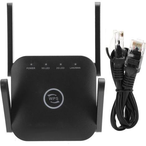 Amplificateur de Signal Wifi Sans Fil Répéteur 220-240V Prise UE Noir pour Ordinateur (1/5)