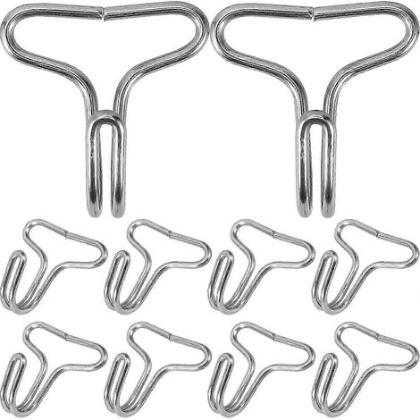 50 crochets de fixation pour housse de siège auto, 3 x 3 x 2 cm. (1/5)
