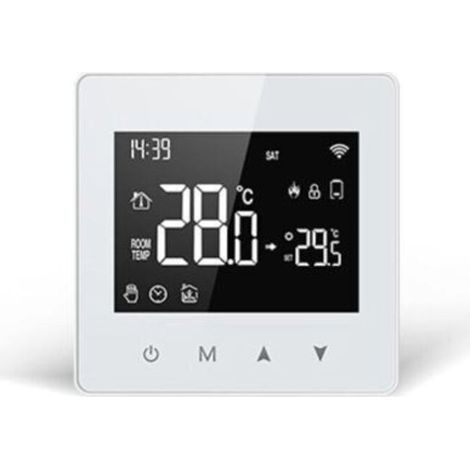 Thermostat Connecté A Pile, Thermostat Chaudiere Gaz 2 Fils, WiFi Intelligent, Programmation Quotidienne, 3XAAA Batterie Ou USB Alimenté,Compatible avec Tuya, Alexa Et Google Assistant (1/5)