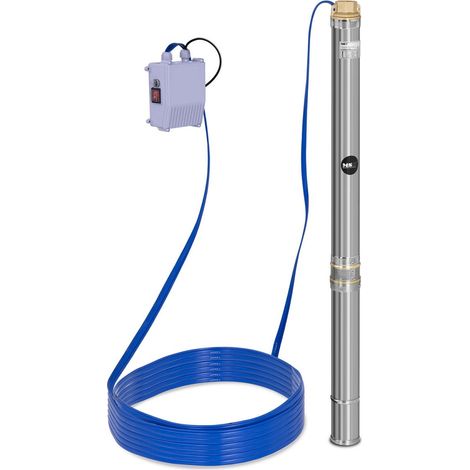 Bomba sumergible descarga de bomba sumergible para pozo - 3.800 L/h - 550 Watts - acero inoxidable (1/4)