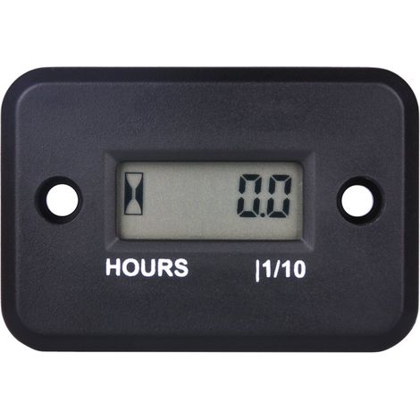inductive compteur horaire pour tous les moteurs à essence VTT UTV dirt bike outboards moto vélo de motocycle motoneige vélo PWC bateau marine imperméable à l'eau (black)