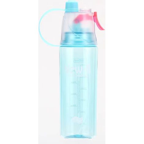Bouteille d'eau froide en spray pour le sport, gobelet anti-fuite pour vélo, salle de sport, plage, bleu (1/4)