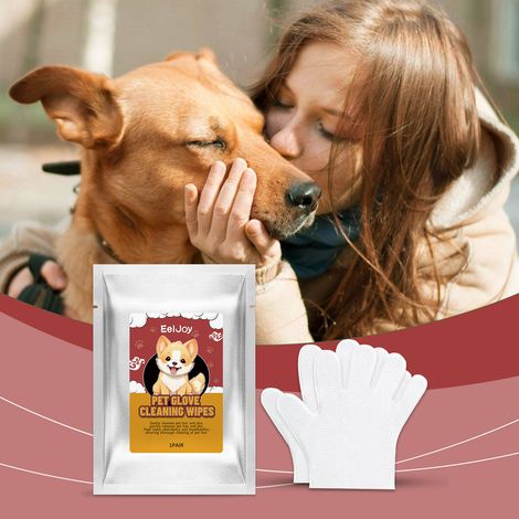 Lingettes nettoyantes douces et pratiques pour animaux, éliminent les odeurs et assurent l'hygiène du pelage et de la peau des chats et des chiens. -- 1 PAIRE (1/5)