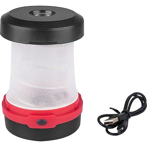 Lanterne de camping LED rechargeable USB, en ABS, à énergie solaire, pour la pêche et la survie. (1/5)
