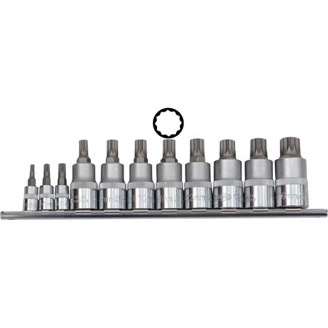 Douilles tournevis pour XZN 10720 – 11 pièces en acier spécial – Tailles 4 à 16 – Longueur 37/55 cm – Garantie 10 ans – Famex (1/2)