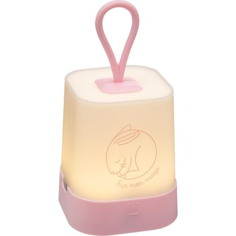 Atmosphera – Veilleuse sur batterie H.16cm en silicone avec poignée – Rechargeable par USB – Intensité variable pour ambiance chaleureuse (1/4)