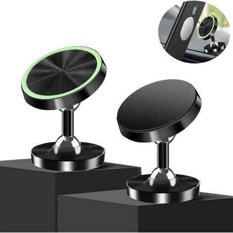 Pack Magnetische Autotelefonhalterung Universal-Autohalterung, um 720 Grad drehbare Telefonhalterung mit starkem Magnet für iPhone Samsung, Huawei Smartphone und GPS-Geräte (1/5)