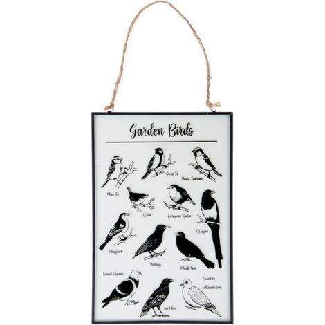 Tableau en verre oiseaux du jardin (1/2)