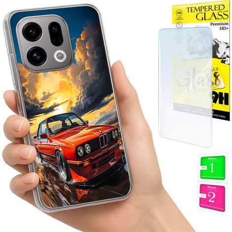 Funda para Oppo Find X9 con cubierta trasera y cristal 9H (1/5)