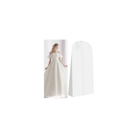 Housse de robe de mariée 183x60x30 cm, respirante et anti poussière, idéale pour protéger les robes de soirée et costumes de danse.